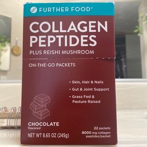 Further Food Collagen Peptides, Plus Reshi Mushroom, On the go Packets